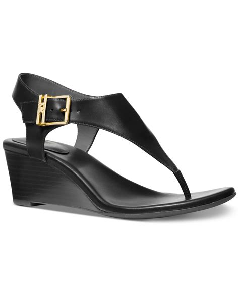 michael kors black bow thong sandals|Michael Kors robyn flex thong.